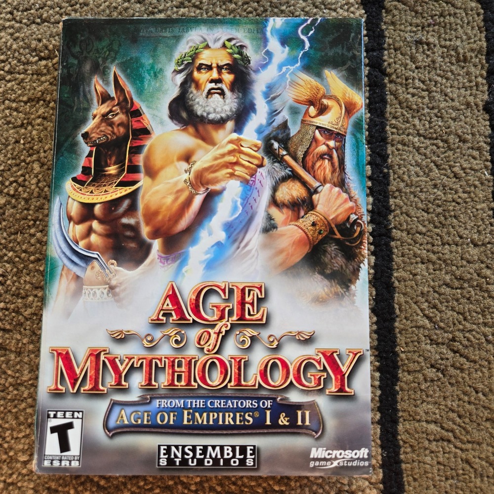 Age of Mythology PC Game Big Box 2002 Ensemble Studios Microsoft RTS Vintage
